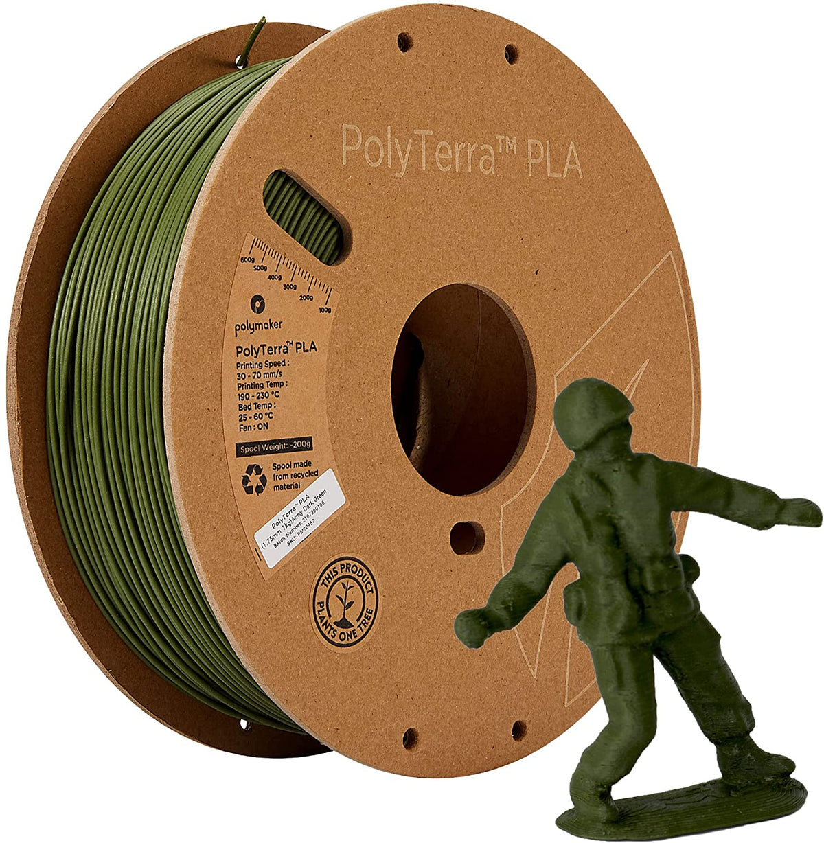 PolyMaker PolyTerra PLA 3D Printing Filament Canada